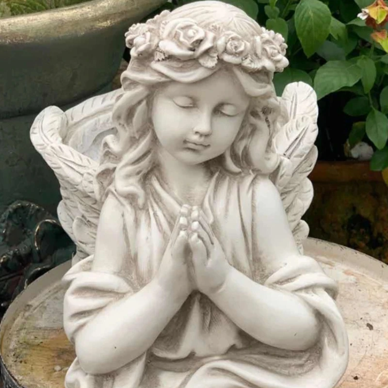 European Outdoor Garden Angel Flowerpot Garden Decoration Resin Handicraft Flowerpot Statue Creative Decoration