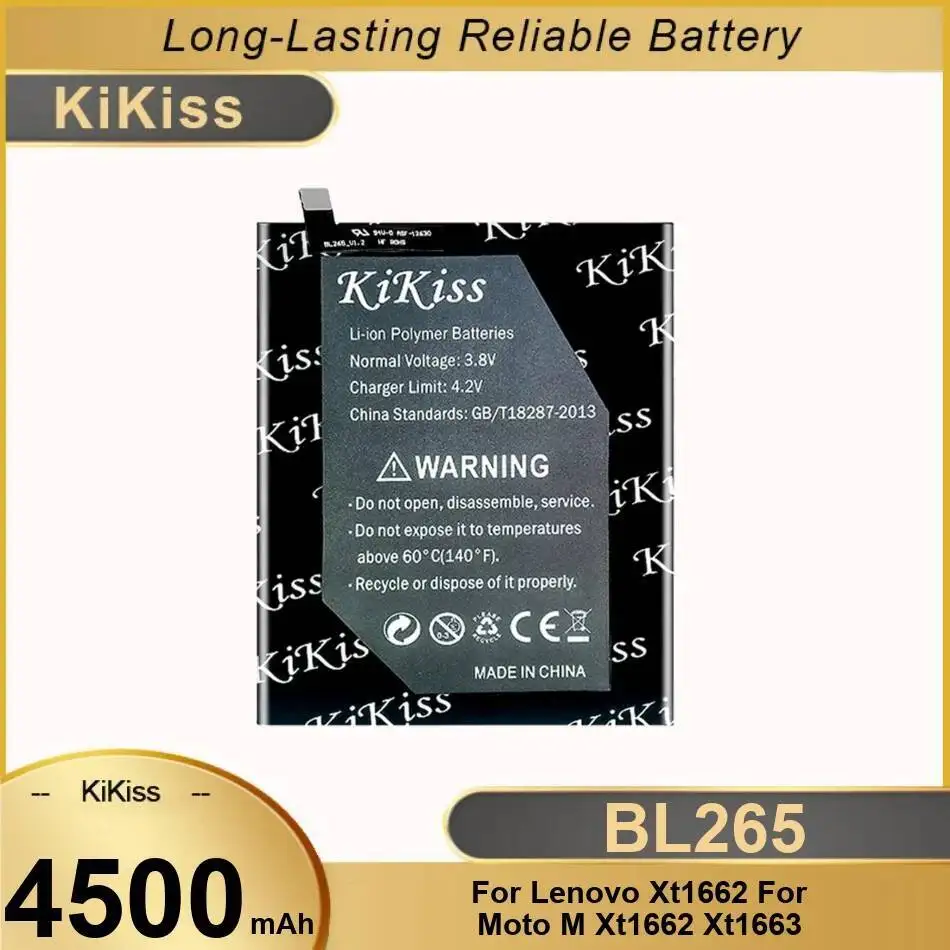 

Safe 4500Mah Fast Charging Mobile Phone Battery For Lenovo XT1662 For Motorola Moto M XT1663 BL265