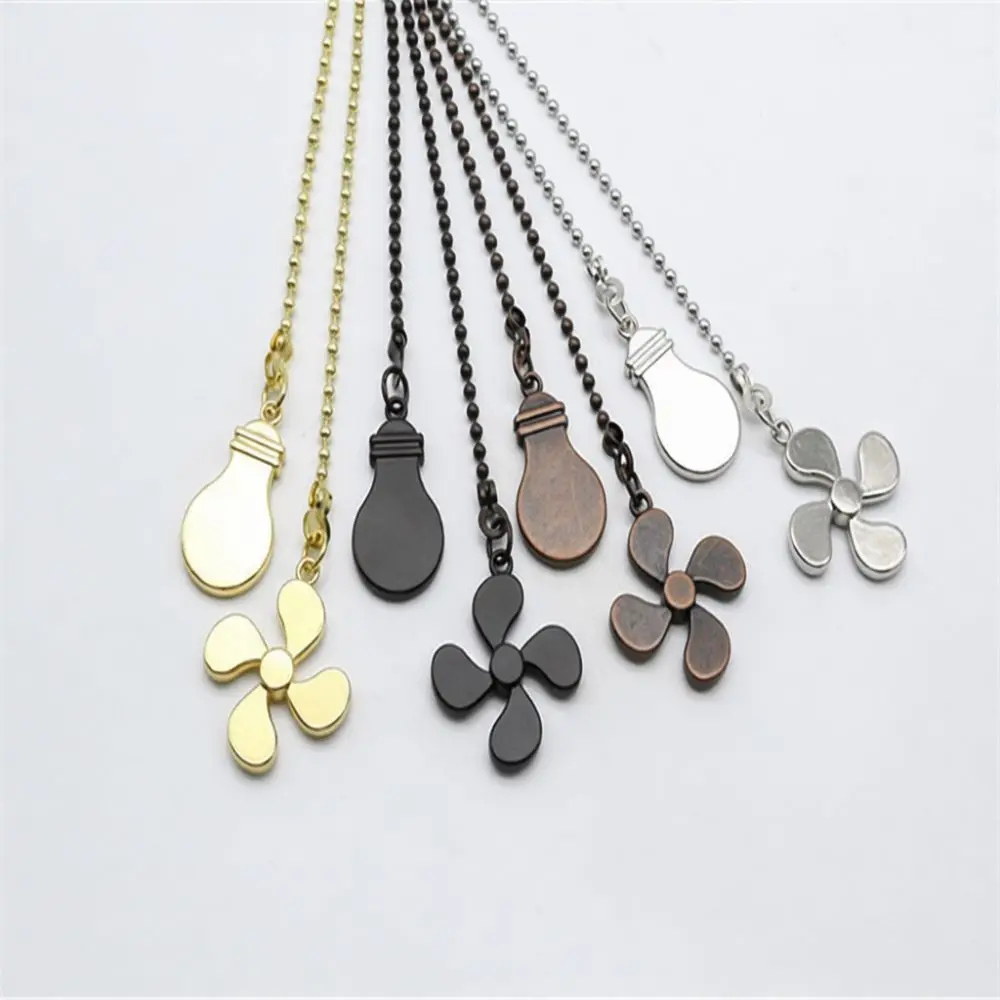 Adjustable Metal Four Leaf Pull Chain Extension Pendant Decorative Connector For Ceiling Fan Lamp Switch Universal