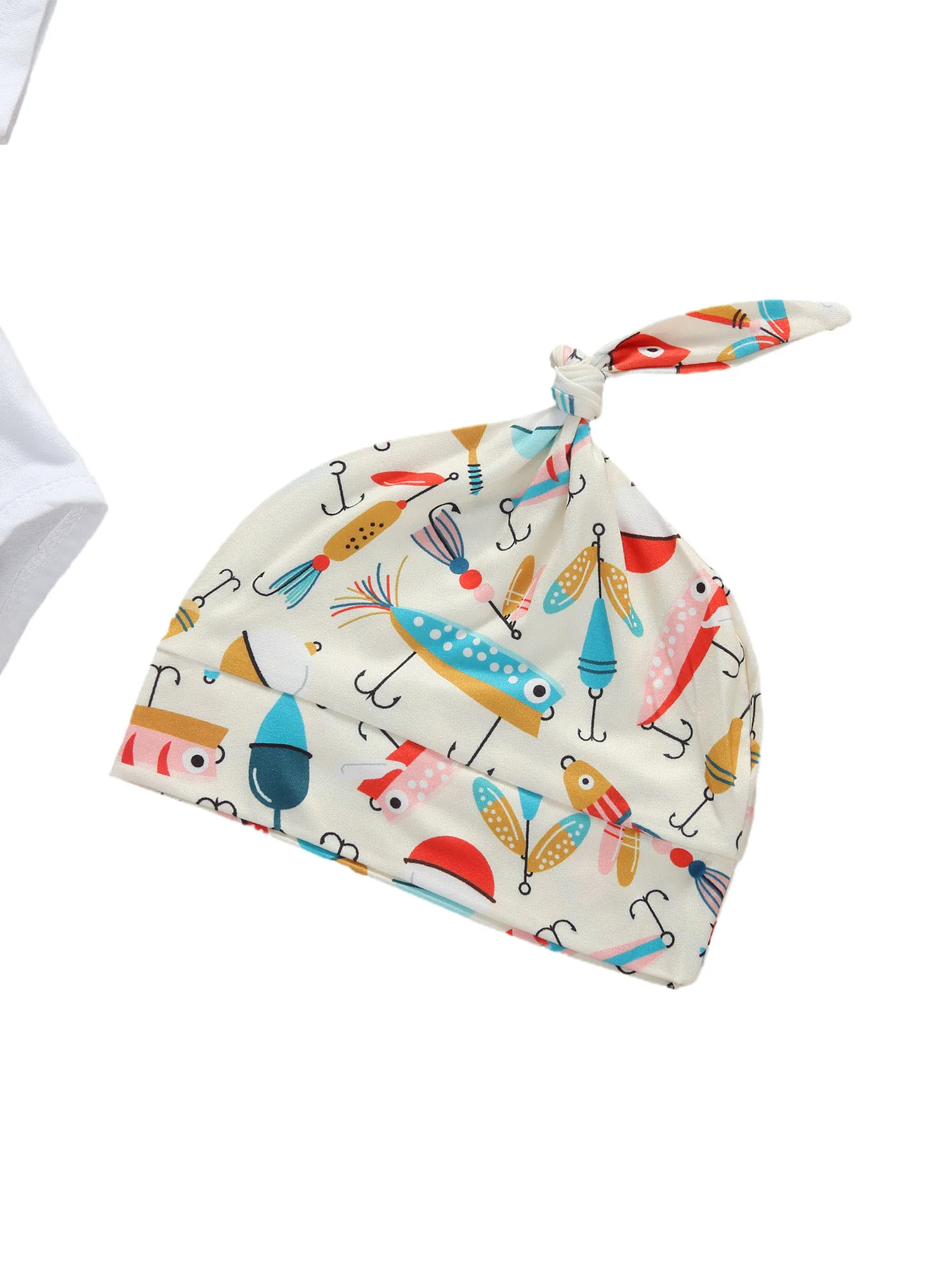 

Infant Boys Summer Outfit Set Short-Sleeve Printed Bodysuit Matching Shorts Sun Hat for Newborns