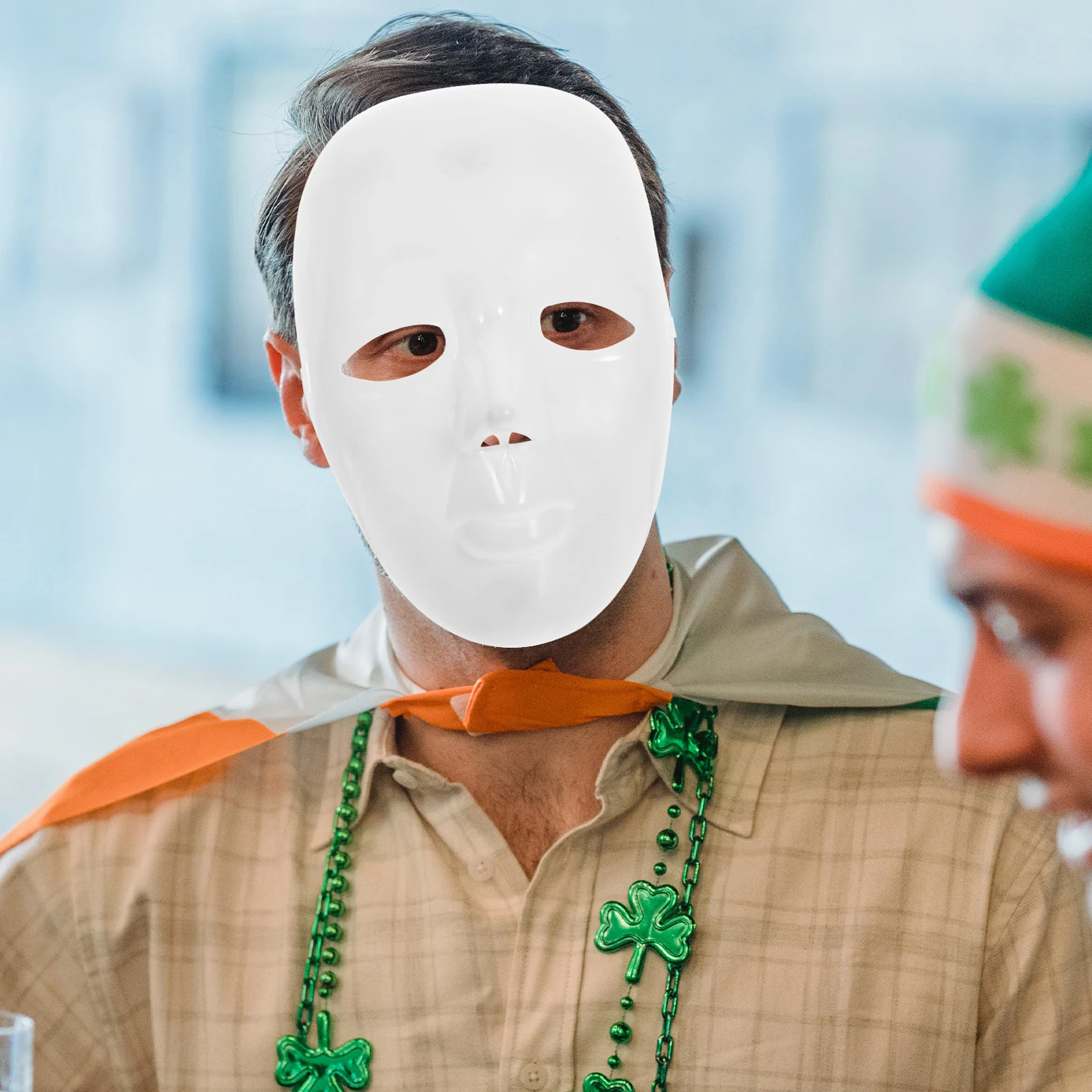 

DIY Blank Mask White Unpainted Full Face Masquerade Costume for Party Carnival Photo Booth Role Play Craft Activity Accessory