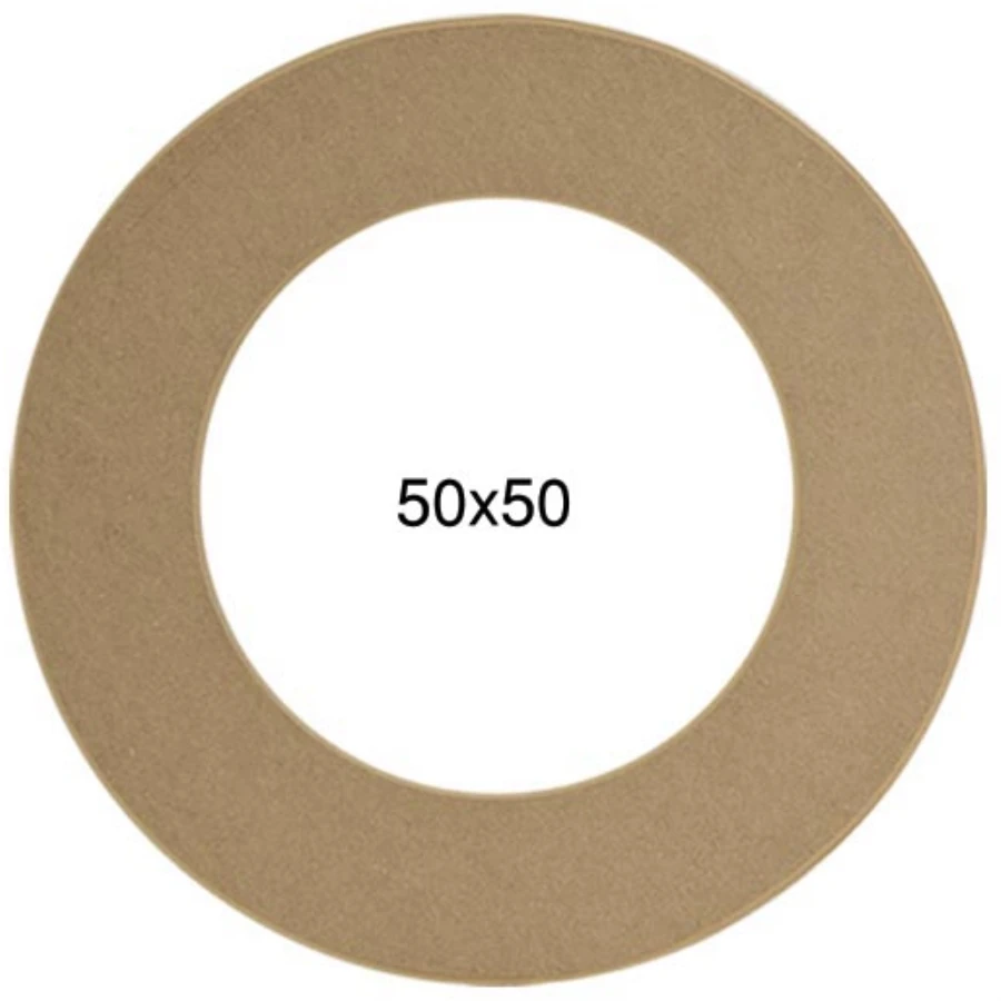 AY173 Small Round Mirror Frame, Mdf Unpainted Frame