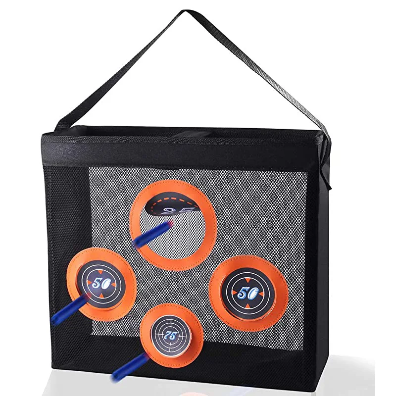 Portable Shooting Practice Target Toy Storage Mesh Bag Compatible with Nerf Darts For Kids 6+ Nerf N-Strike Elite Series Blaster