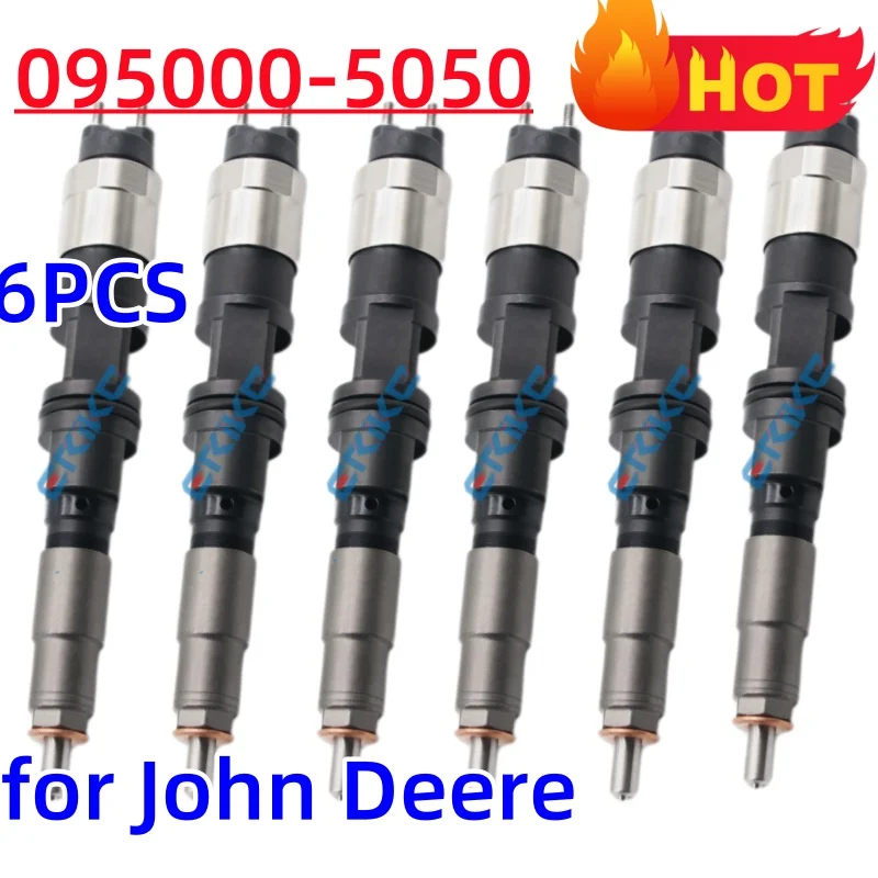 

6 шт. топливных форсунок RE516540 RE507860 095000-5050 095000-5051 095000-5052 для John Deere Feller Buncher 643K 843K ERIKC