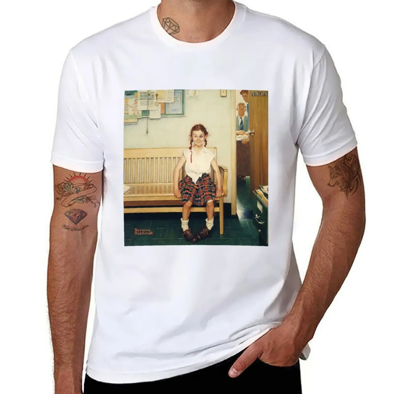 

t art rockwell norman man paintings, shirts graphic norman norman rockwell style, for rockwell artwork T-Shirt vintage