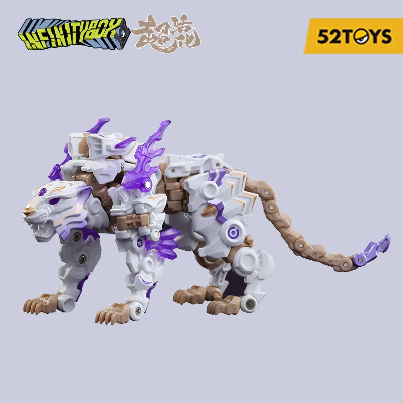 Stock Genuine Original 52TOYS BEASTBOX White Tiger Transformed Toy Assembly Model Action Figure Collectible Dolls Ornament Gifts