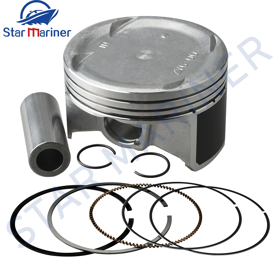 13101-ZY6-000 4-Set Piston Set (+0.5mm) Suitable For Honda Marine Outboard Engine BF115-BF150 ZY6 13101ZY6 Marine Engine Parts