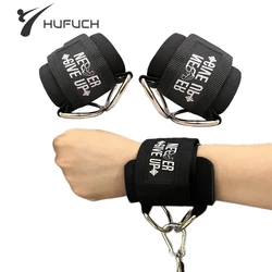 Adjustable Wrist Cuffs Neoprene Padded Straps for Cable Machines Resistant Band Strength Training Fitness Equipment