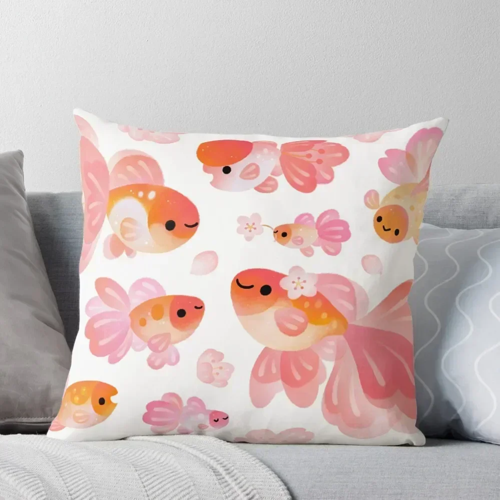 

Cherry Blossom Goldfish 2 Throw Pillow pillows decor home luxury sofa pillows Cushion Cover Luxury pillow