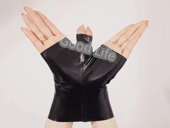 

Handmade New Style Natural Latex Fetish Hand Bondage Boxing Gloves Unisex Mitts With Zipper