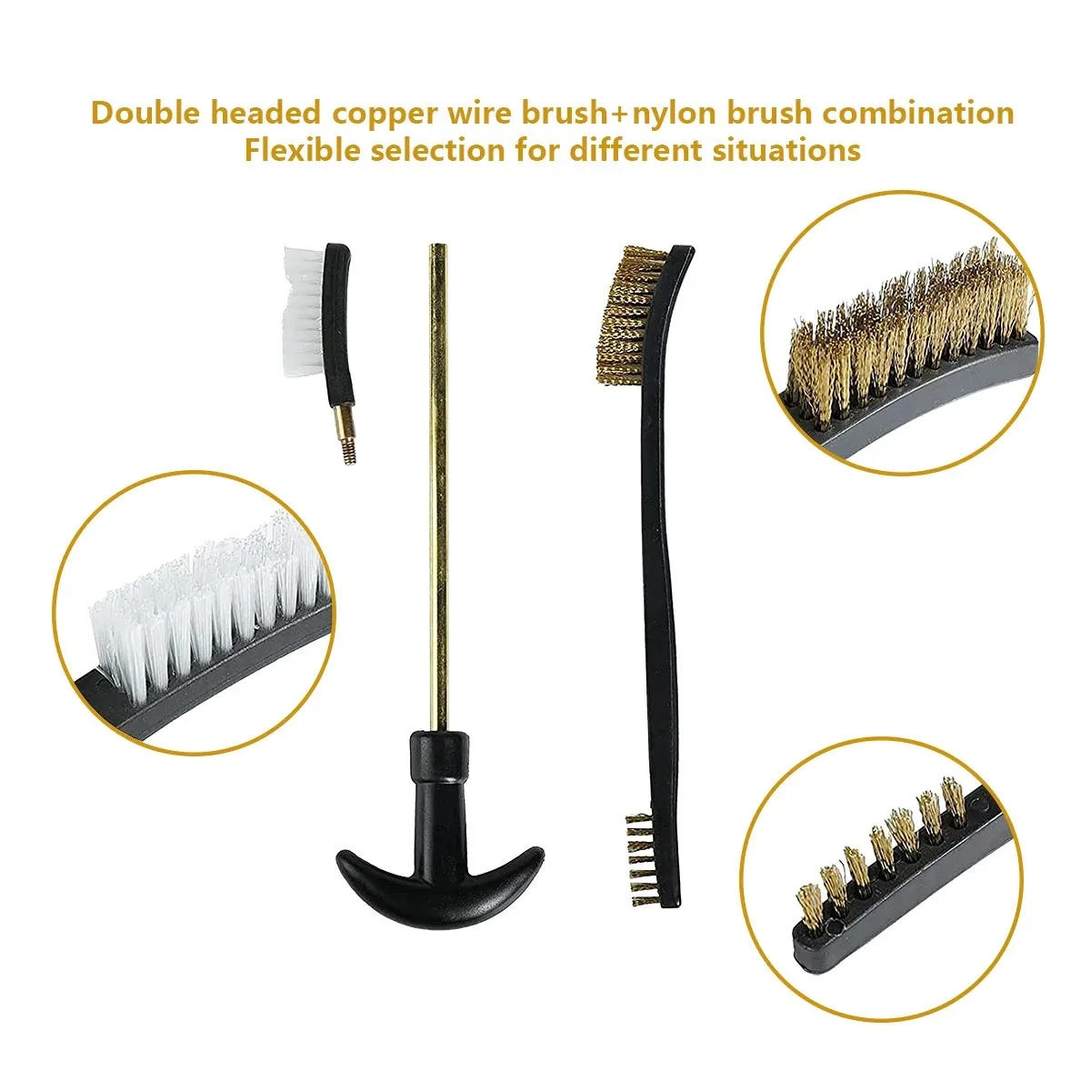 Universal Gun Cleaning Kit Barrel Brush Tool Patches Cotton 9mm Swabs Mat Set Rod Hunting Accessories Gun Cleaning Supplies view 5