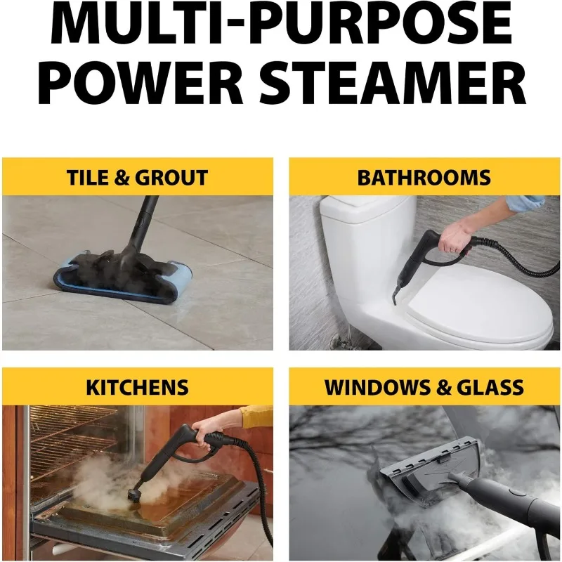 Wagner Spraytech 0282014 915e On-Demand Steam Cleaner & Wallpaper Removal, Multipurpose Power Steamer, 18 Attachments Included
