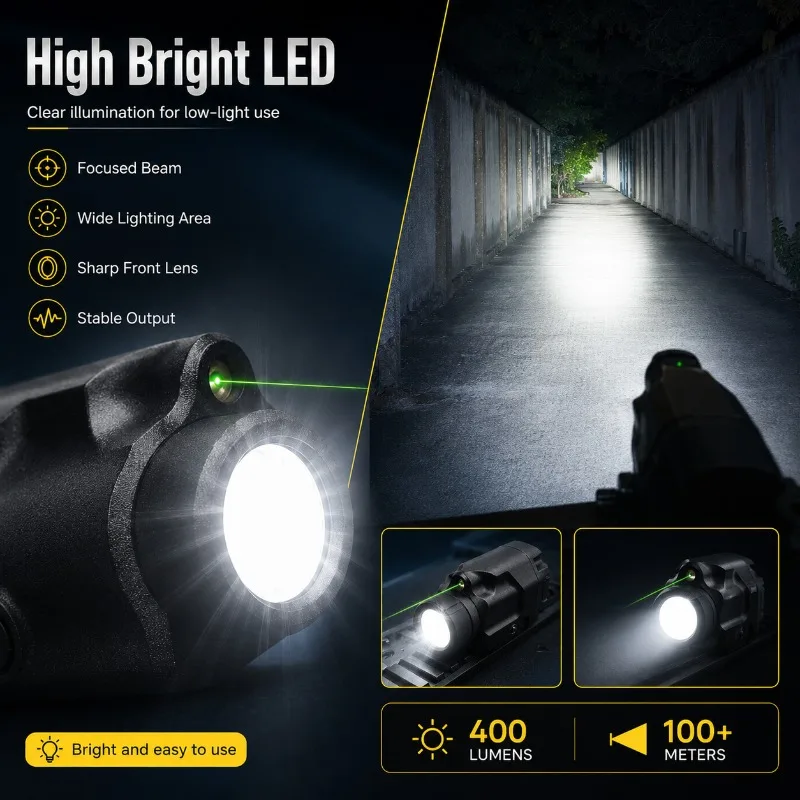 Outdoor Hobby Lighting Accessory Metal TLR-8 Strobe LED Underbarrel Flashlight Adjustable 20MM Rail Install