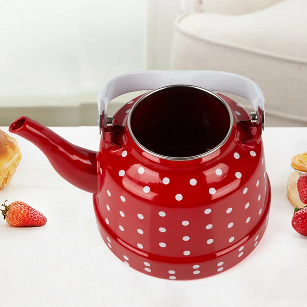 Enamel Kettle No Whistling Kettles Tea Infuser Heating Water Household Teapot Boiling Stove Child