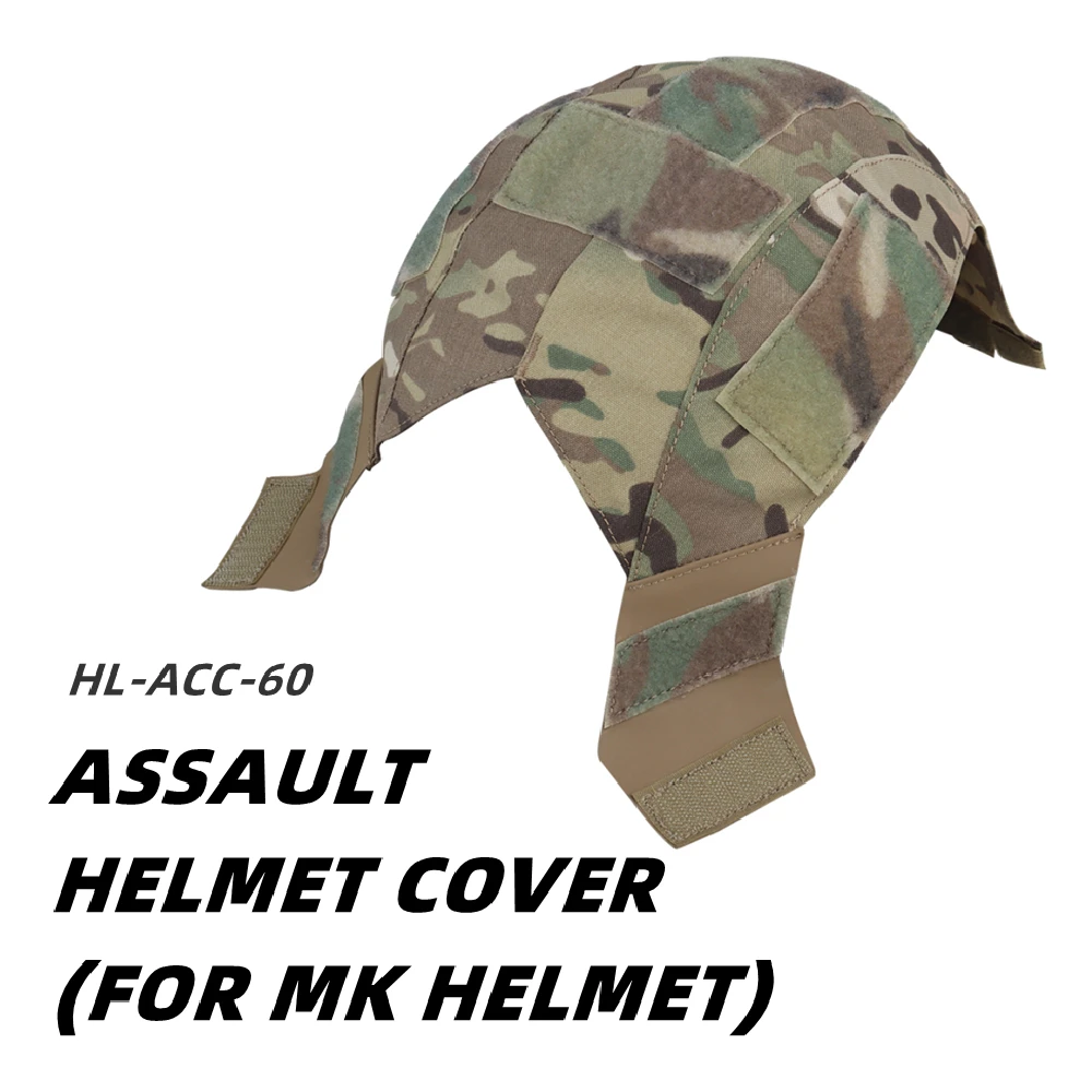 Assault Helmet Hook and Loop Fastener Cover For MK Helmet Airsoft  Combat Hunting CS Accessories