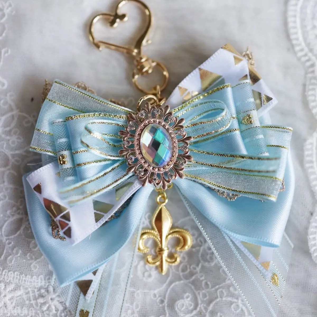 Luxury Ita Bags Accessories,Bow Hangings，Key Chain Backpack Bow Holder，Ribbon Bowtie，Badge Rosette Decoration