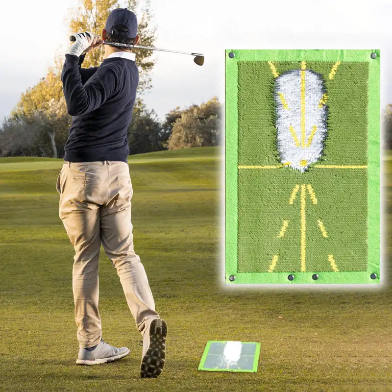 Golf swing trajectory training mat Indoor golf swing practice mat Golf training mat Orientation Sensing Pad Swing Practice Pads