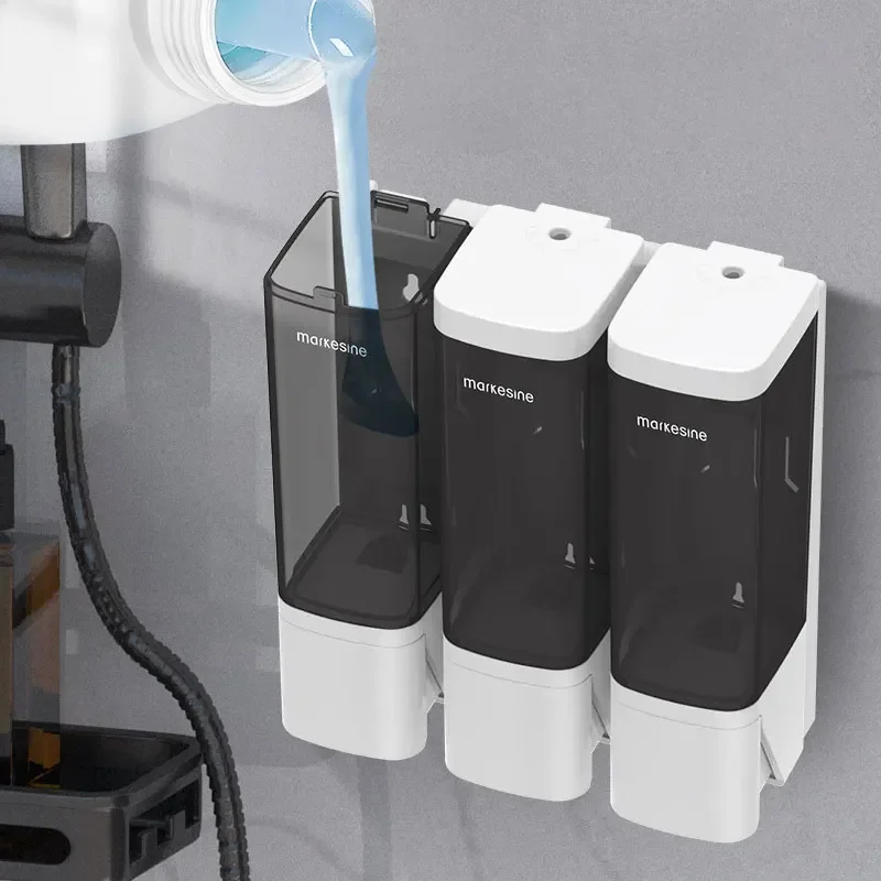 

sanitizer hotel shampoo shower gel box 320ml Soap dispenser bottle press wall mounted no punching hair conditioner hand