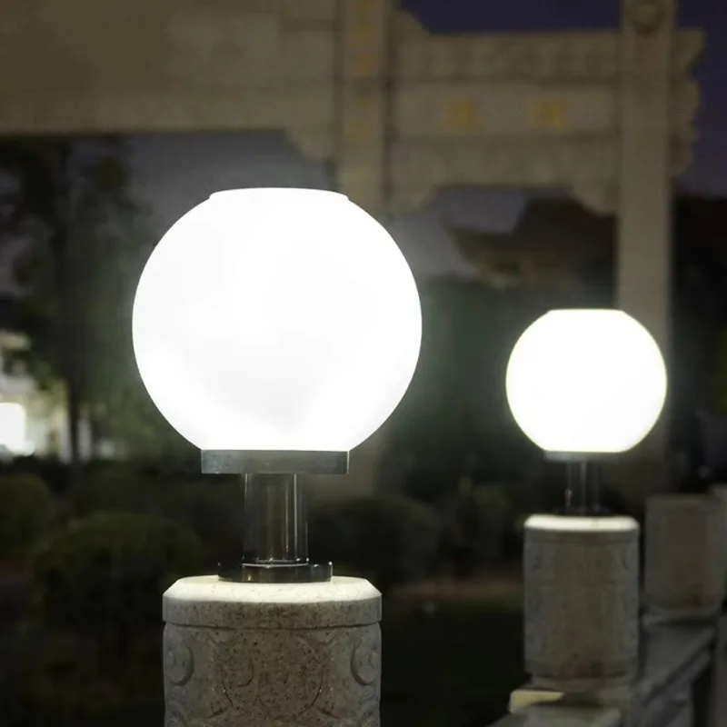 Luce a pilastro solare da giardino con diodo luminescente