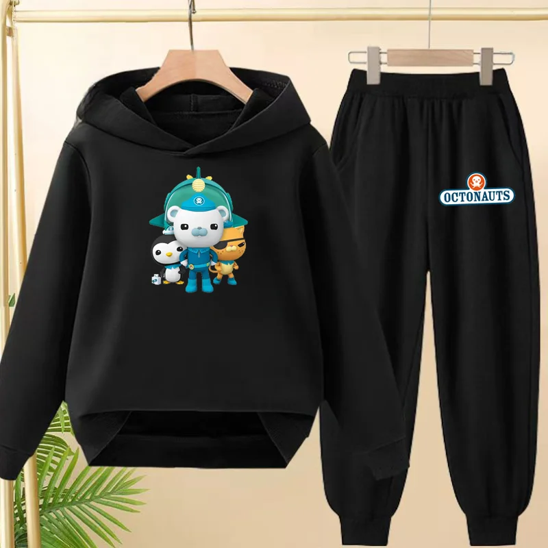 

Cute Beautiful Anime cartoon Boy Girl 2 Piece Set 3-12 Age Children Outerwear Hoodie+Trousers Pullover Hooded Autumn Sportswear