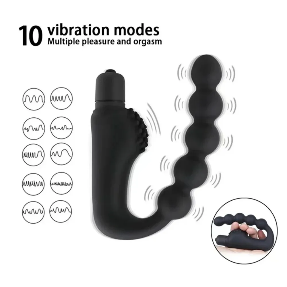 10 Speeds Anal Plug Dildo Vibrator Portable G-Spot Vibration Prostate Massager For Woman Men Couples Sex Toy Anal Bead Butt Plug