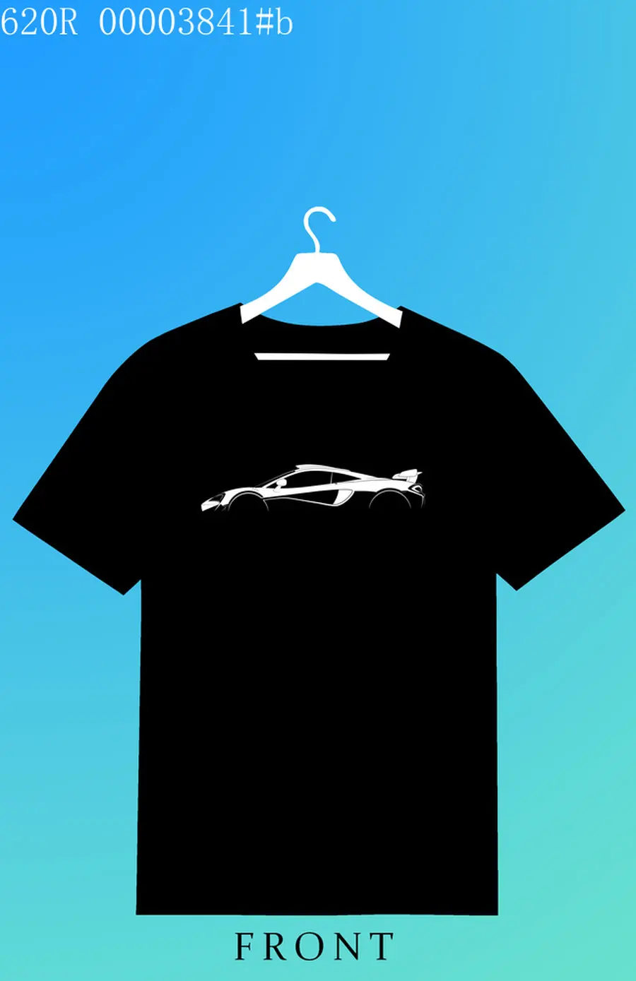 

Car Lovers T-shirt McLa car 620R Men's and Women's Short-Sleeved with Patterns for Summer