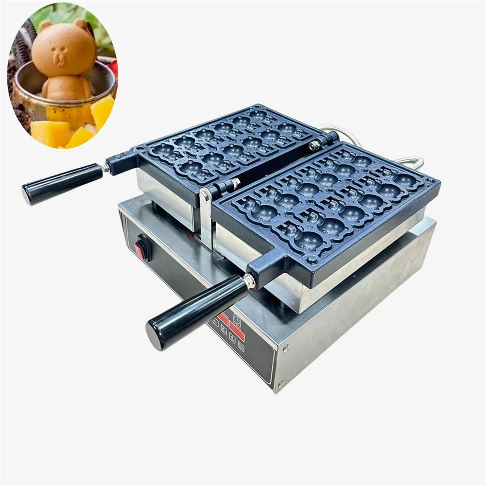 

New Commercial Bear Shape Waffle Machine Electric Cute Bear Shaped Waffle Maker for children