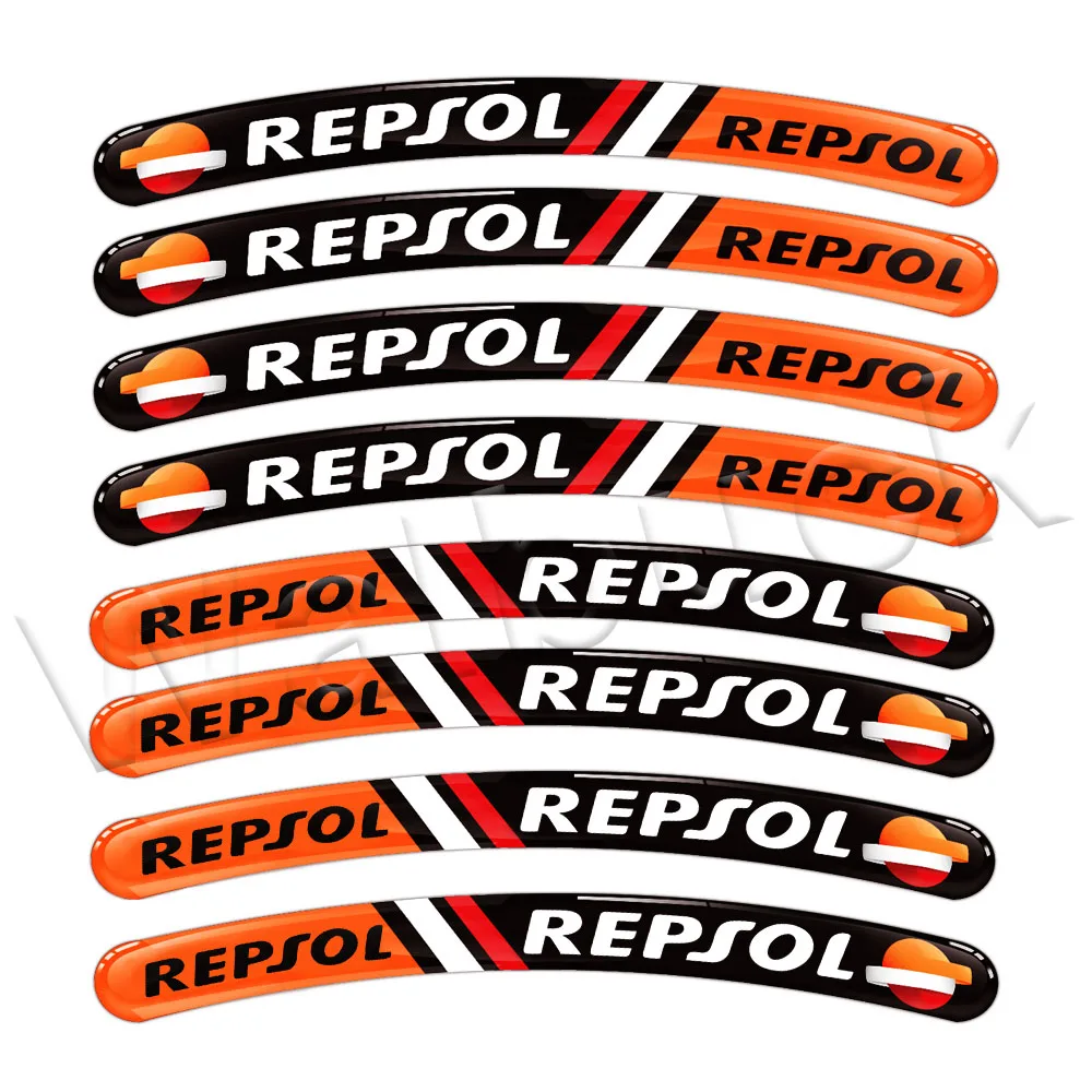 For Repsol CBR600RR CBR1000RR CBR900 CBR929 CBR954 CBR250 3D Motorcycle Wheel Sticker Rim Stripe Accessories Decal