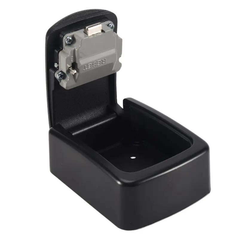 B04B-5X Key Lock Box Wall Mounted 4 Digit Combination Lock Box For House Key Weatherproof Security Key Storage Lock Box Black