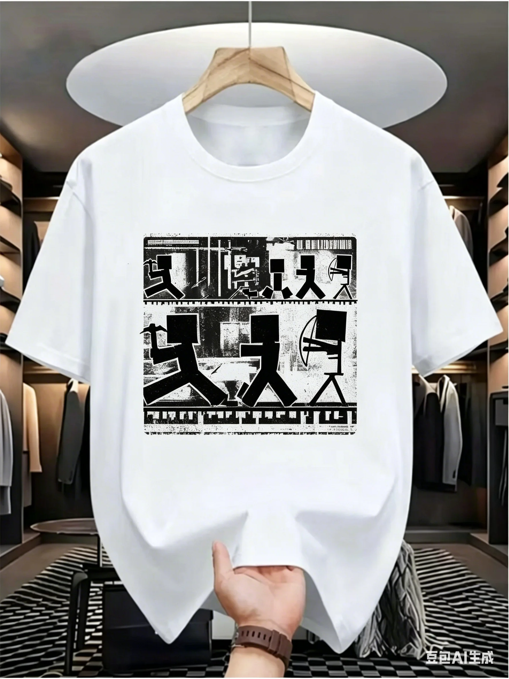 Pixel Adventure Graphic Men's Summer T-Shirt Cotton O-neck short-sleeved Tee Casual T Shirts Oversized Tshirts Tops streetwear