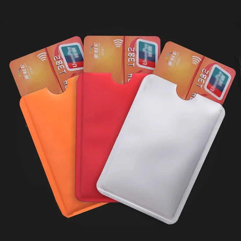 

5PCS Blocking Card Sleeve for Men Women Laser Aluminum Foil NFC Reader Lock Protecter Anti Scan Bank Credit Card Holder