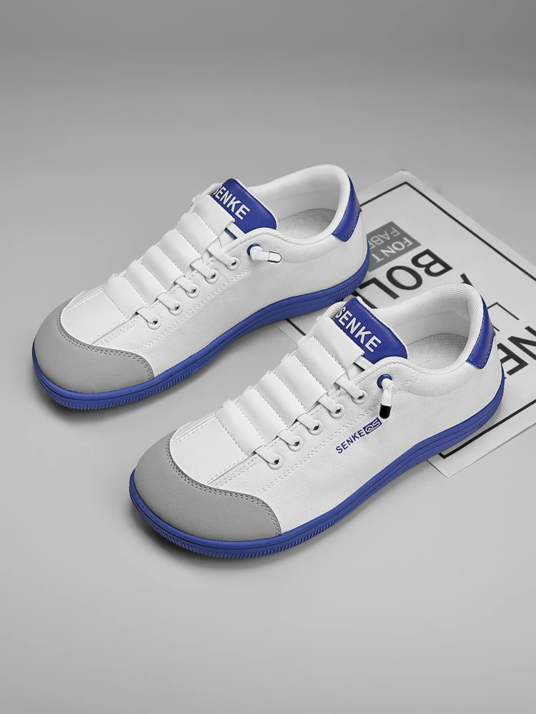 

Весенне-осенний новый мужской низкий топ без шнуровки с широким верхом, повседневный парусиновый бот на плоской подошве, удобный, дышащий, несущий