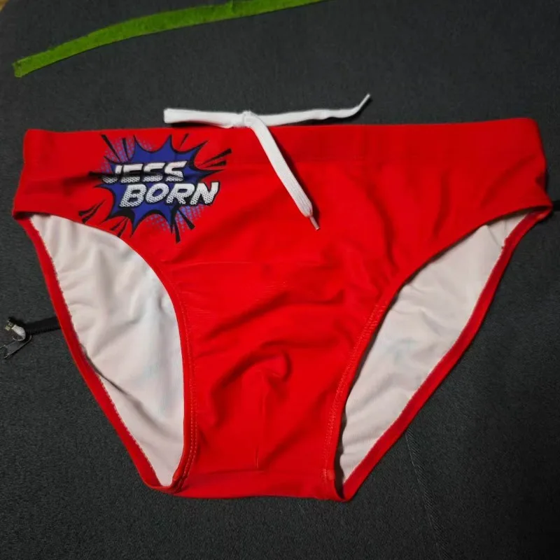 2026men's swimming trunks fashion printed low-rise triangular swimming trunks seaside beach hot spring youth swimsuit 10070