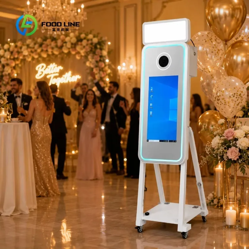 Automatic Photo Booth Machine Self Service Camera Booth with Instant Sharing for Party Wedding Event Use