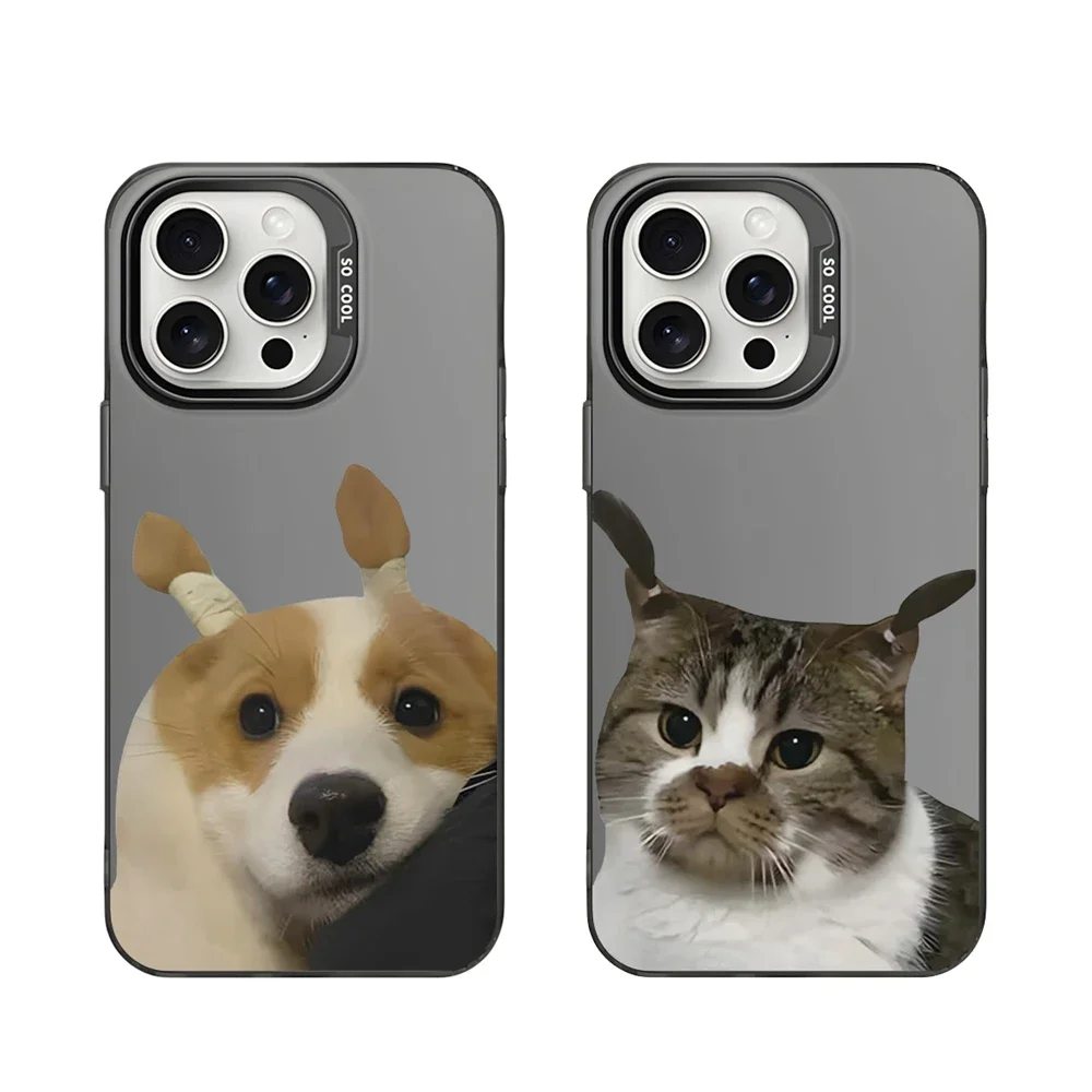 

Lovely dogs and cats phone case for iPhone 16 15 14 13 12 11 Pro/ Max/Plus shock-proof rear cover anti-fingerprint