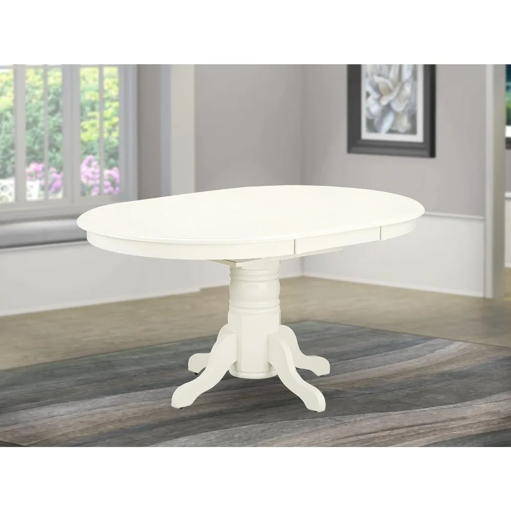 AVT-SBR-TP Avon Kitchen & Table - Oval Wooden Table Top with Butterfly Leaf & Base, 42x60 inches