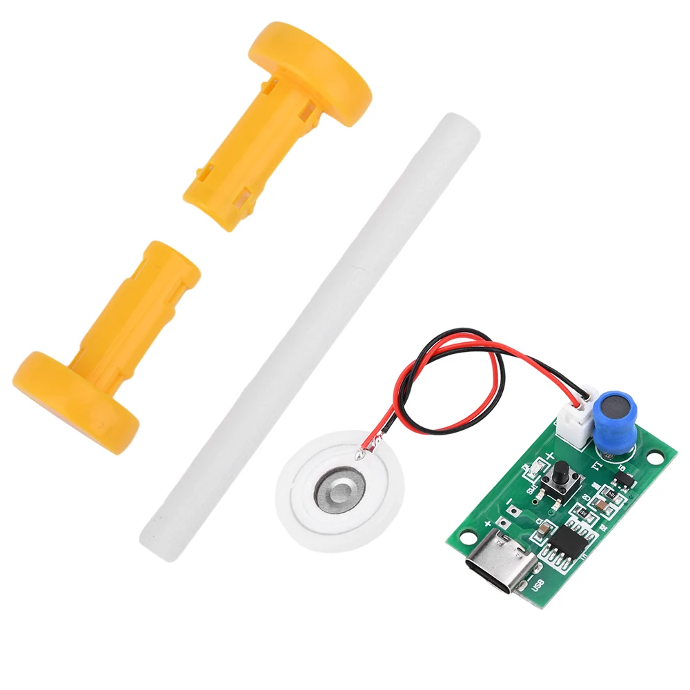 تيار مستمر 5 فولت بالموجات فوق الصوتية التفتيت المرطب وحدة رذاذ الملحقات لتقوم بها بنفسك مجموعة الترطيب قوس أصفر نوع-C