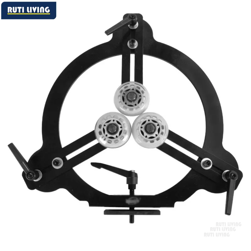 Three-Wheel Anti-Shock Woodturning Tool Woodworking Lathe Center Frame round Workpiece Support Stable Base for Crafting