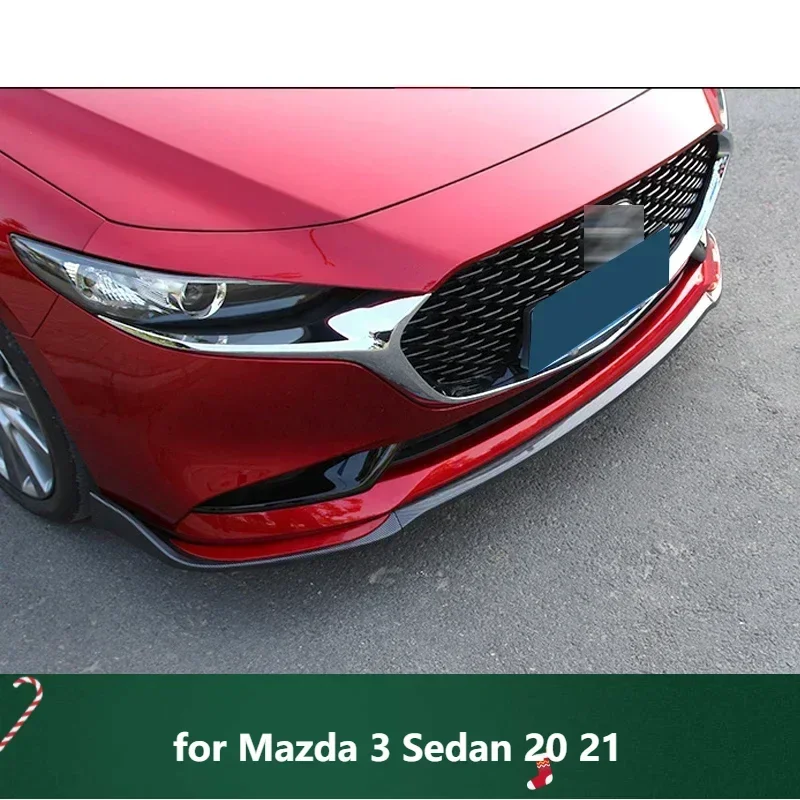 

New! Front Bumper Spoiler for Mazda 3 Sedan 20 21 Decorative Strip Shovel Diffuser Body Kit Splitter