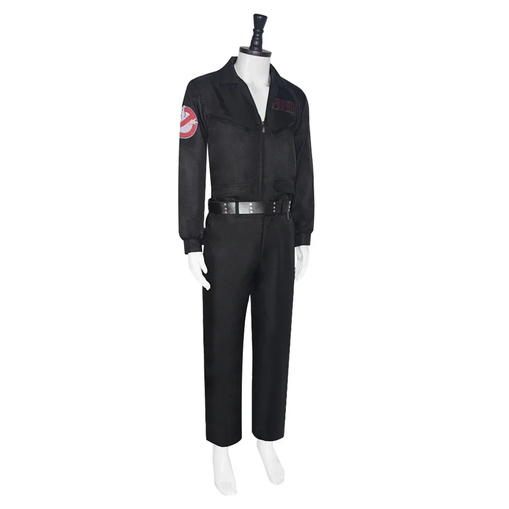 Ghostbusters: Frozen Empire Cosplay Lucky Domingo Black Jumpsuit Costume Outfits Halloween Carnival Fancy Suit