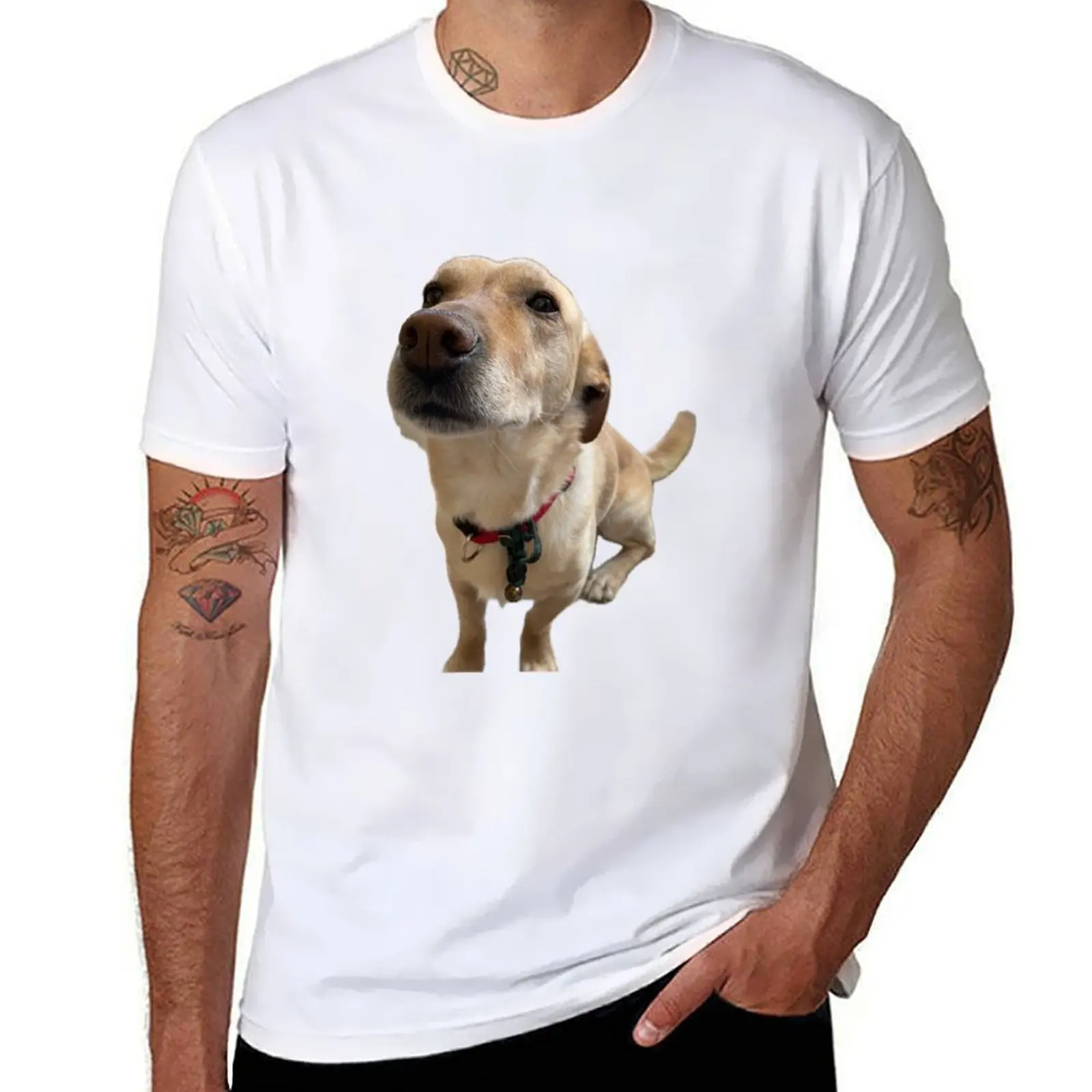 

Opie the Medium Sized Yellow Dog T-Shirt anime t shirts for man mens graphic t shirts t shirts for man pack white T-shirt