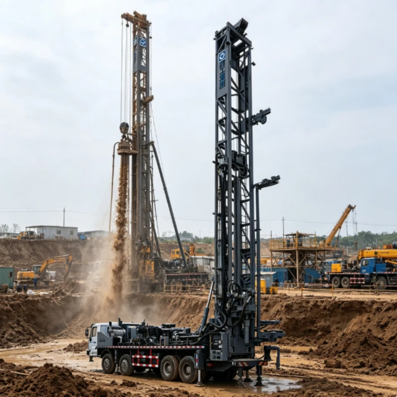 Customized 2000 Meters Depth Hydraulic Pneumatic Multi-function Water Well Drilling Rig Borehole Well Drilling Machine