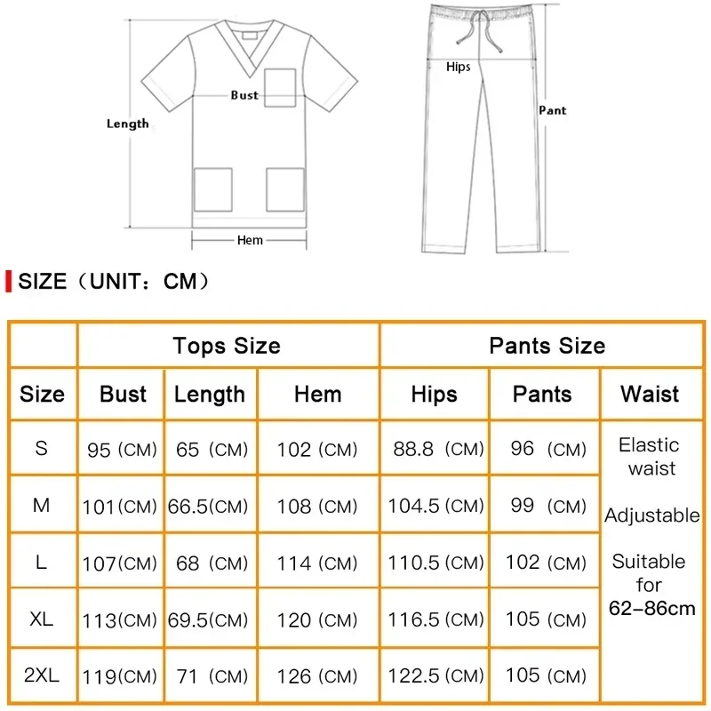 Medical Nursing Scrubs Suit Women Blouse Short Sleeved Nurse Working Uniforms Solid Color Pet Veterinary Work Clothes Wholesale