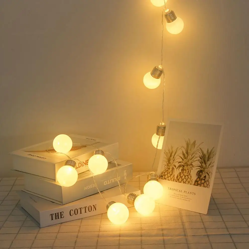 

1.5m 10LED Round Bulb Birthday Holiday Party Lamp Xmas Tree Strings Light Hanging Ornaments Merry Christmas Decor 2025