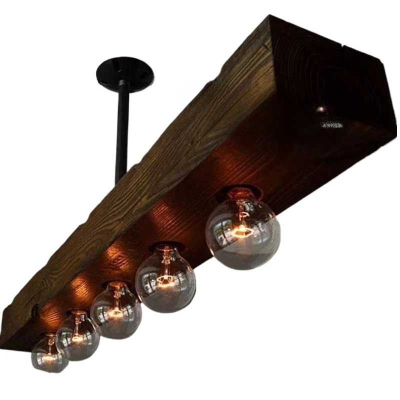 

American rural creative simple wood lighting, bar restaurant cafe western restaurant, lighting