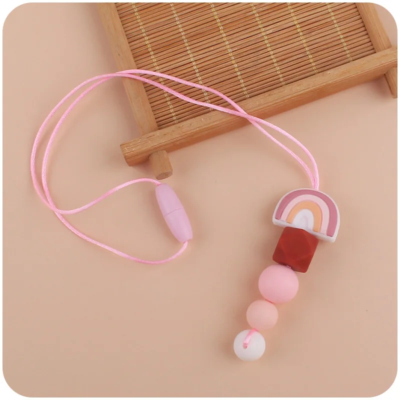 Baby Teether Food Grade Silicone Beads Nursing Mom Necklace Baby Gift BPA Free baby gum chewing pendant Accessories Toys