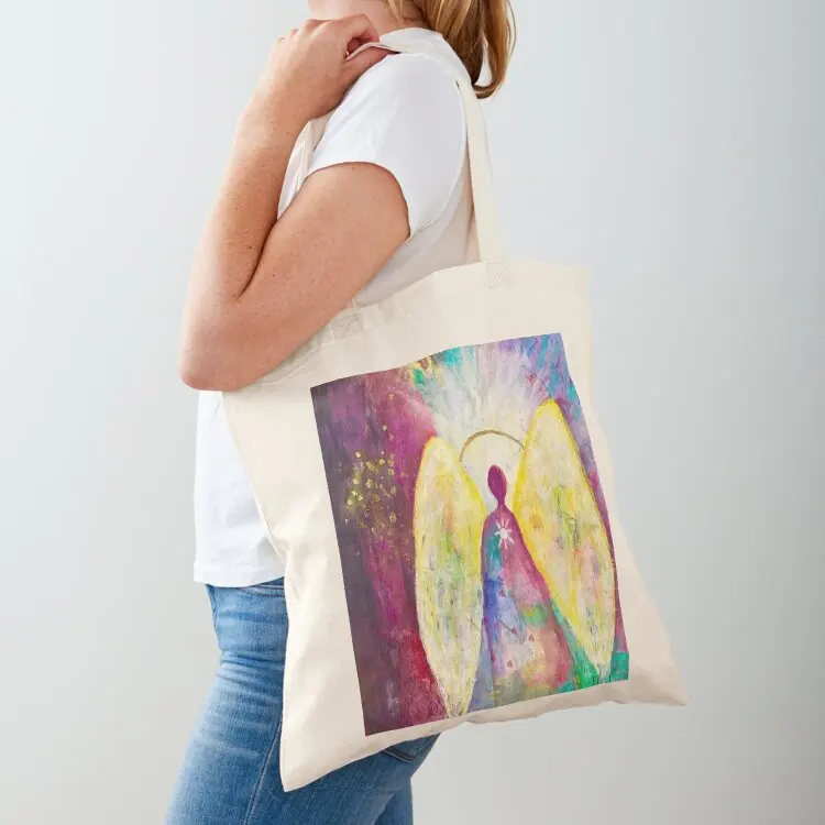 

Light Angel Tote Bag eco bag folding Women's shopper bag shopping logo Big women