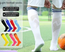 Calcetines finos de fútbol para hombre y niño, calcetín deportivo de tubo largo para correr al aire libre, transpirable, absorbente, Z1