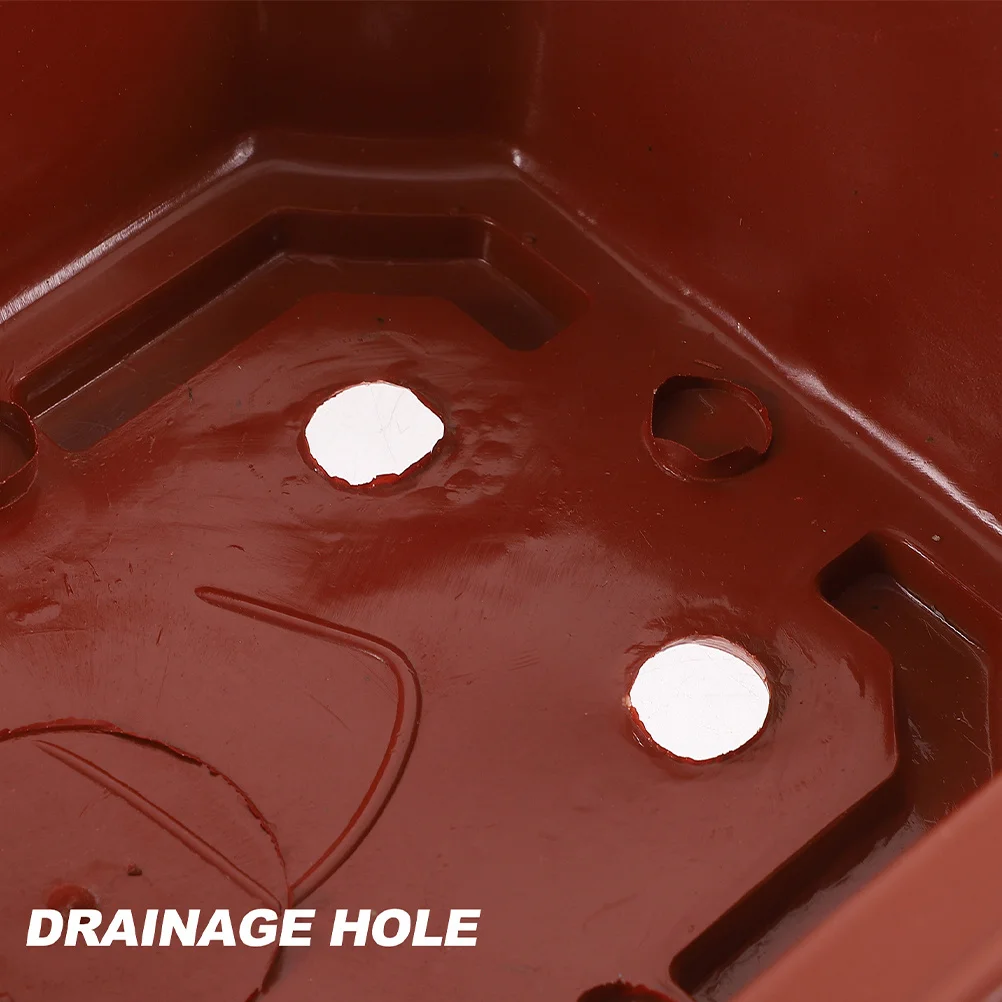 

6pcs Plastic Flower Pots Rectangular Bonsai Planters For Indoor Garden Balcony Windowsill Small Plant Pot With Drainage Holes