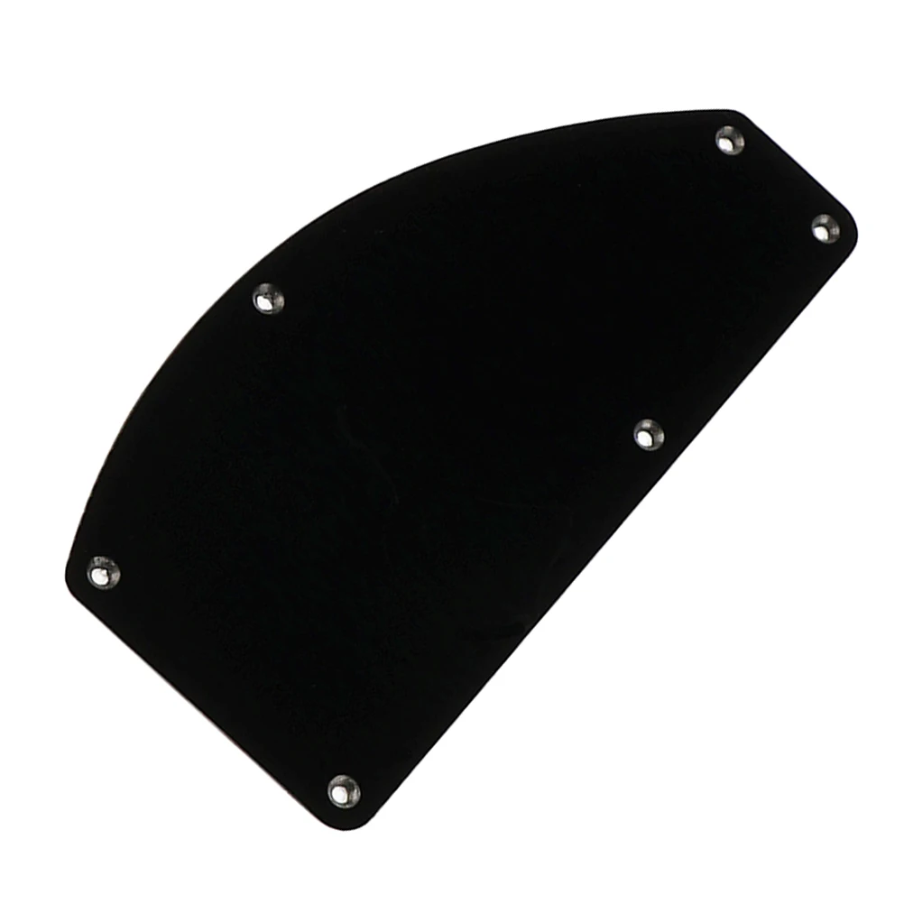 

Guitar Backplate 6 Holes Black Single Layer Scratch Resistant Smooth Surface Electric Guitar Rear Plates Replacement Pickguard